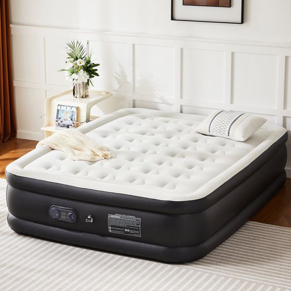 Inflatable Air Mattress with Built-in Pump for Home & Travel