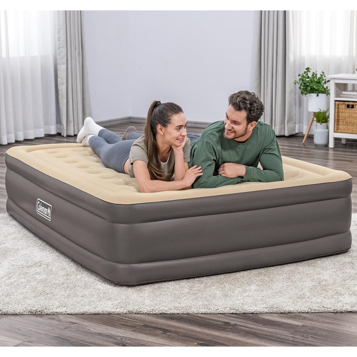 Inflatable Air Mattress with Built-in Pump for Home & Travel