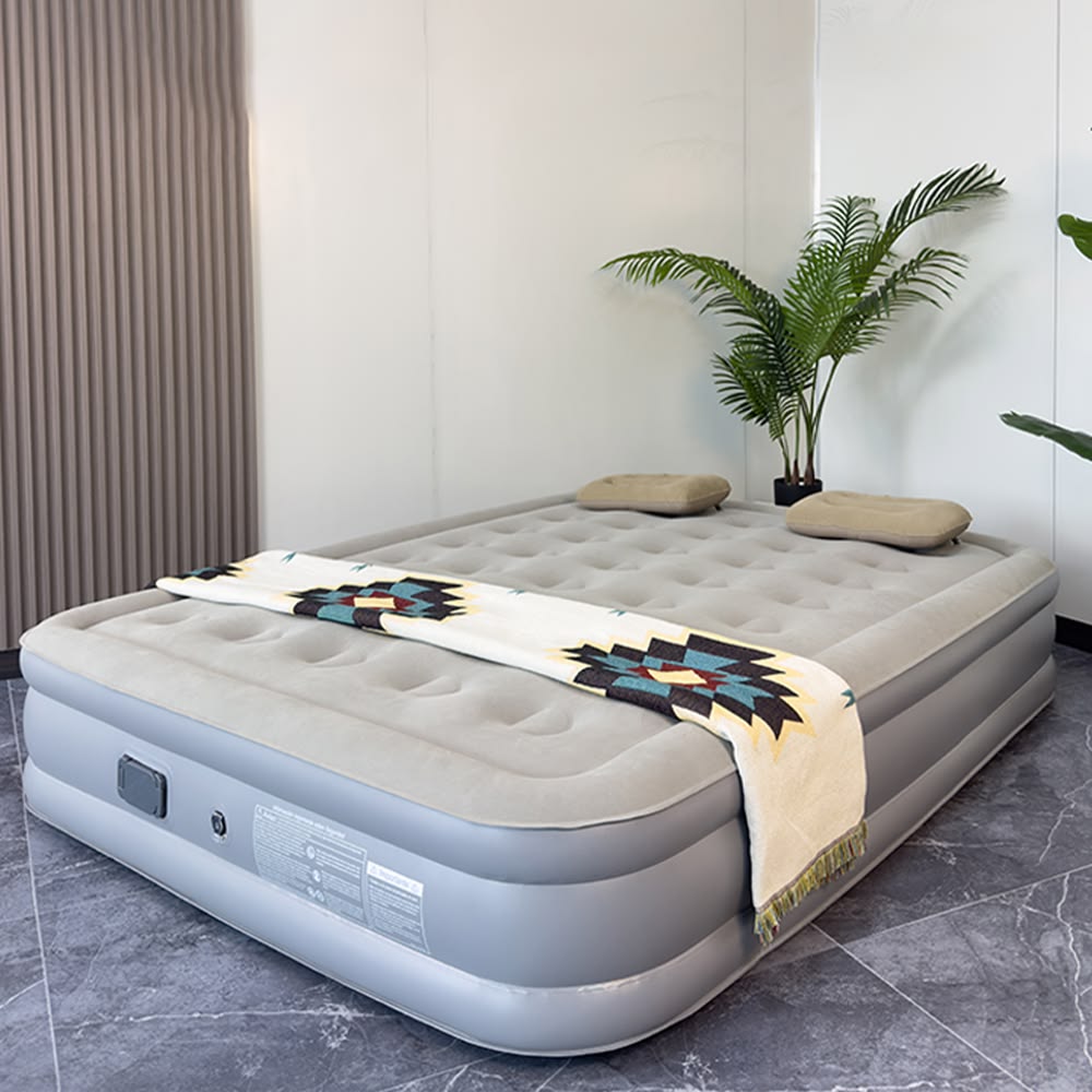 Inflatable Air Mattress with Built-in Pump for Home & Travel