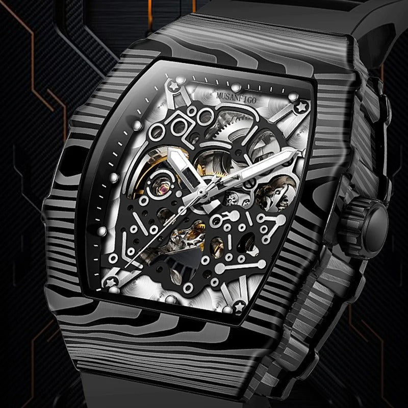 luxurious fully automatic mechanical men's watch, waterproof and luminous trendy watch
